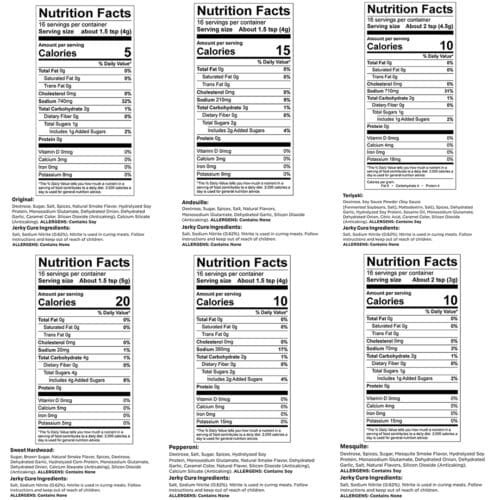 Variety Pack 26lb Yield Nutrition Facts